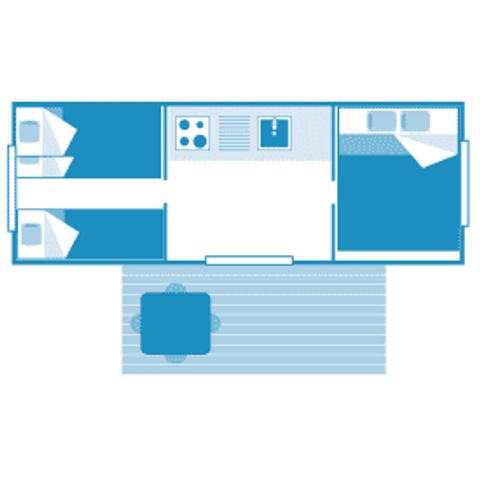 Stacaravan 5 personen - Tent Kenia 5p 2ch ** (in het Frans)