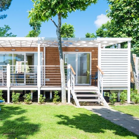 Bungalow 2 personen - Mode - Mogelijkheid voor - 2 extra - Personen - Te boeken op de camping - Tegen betaling