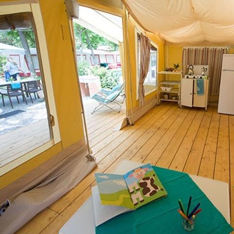 Bungalowtent 5 personen - Canvas bungalow | 2 slaapkamers | 5 personen | Zonder badkamer