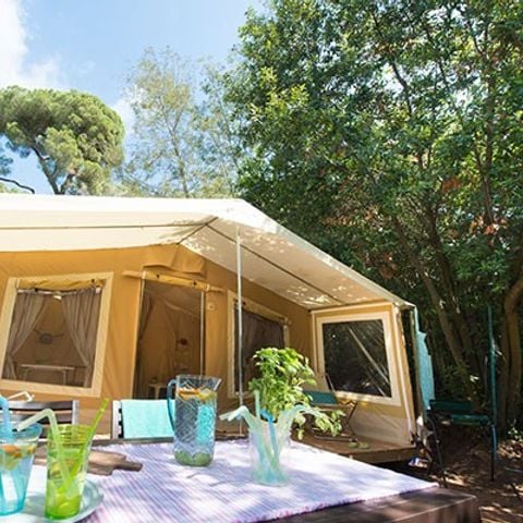 Bungalowtent 5 personen - Canvas bungalow | 2 slaapkamers | 5 personen | Zonder badkamer