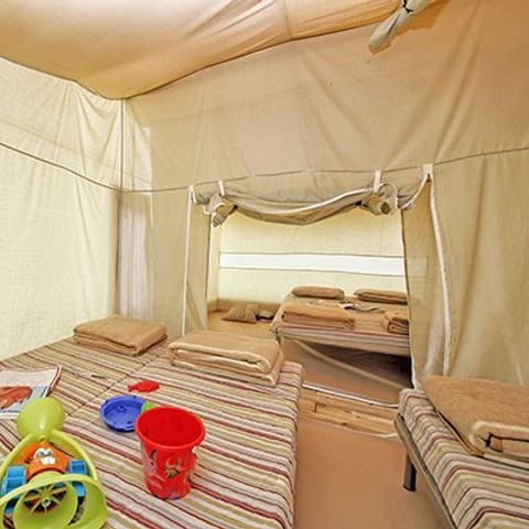 Bungalowtent 5 personen - Canvas bungalow | 2 slaapkamers | 5 personen | Zonder badkamer