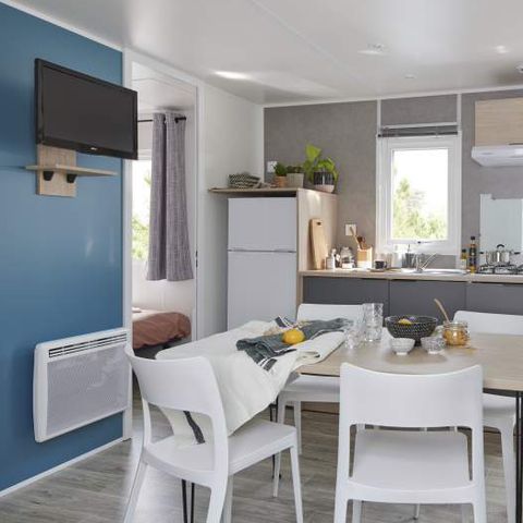 Stacaravan 6 personen - 3 slaapkamer stacaravan voor 6 personen zonder airconditioning