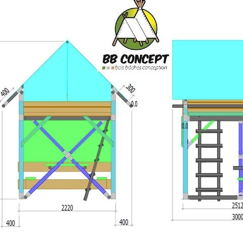 Tent 2 personen - 5m ² - 5m²