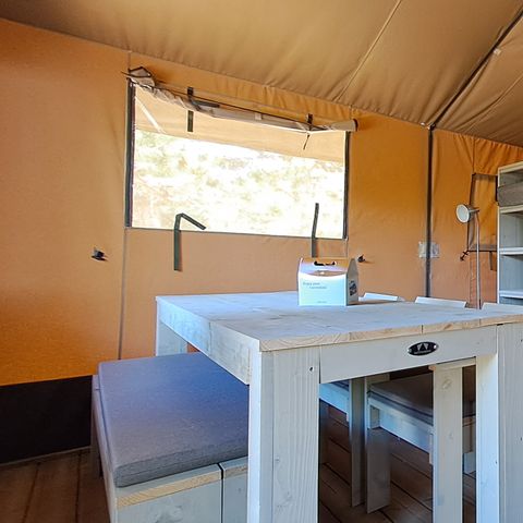 Safaritent 6 personen - Tent Lodge Prestige Plus - 2 slaapkamers - 1SDB - 35m²