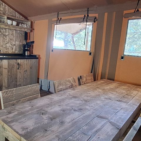 Safaritent 6 personen - Safari Prestige Plus 6pers 3ch 1SDB 49m² 49m