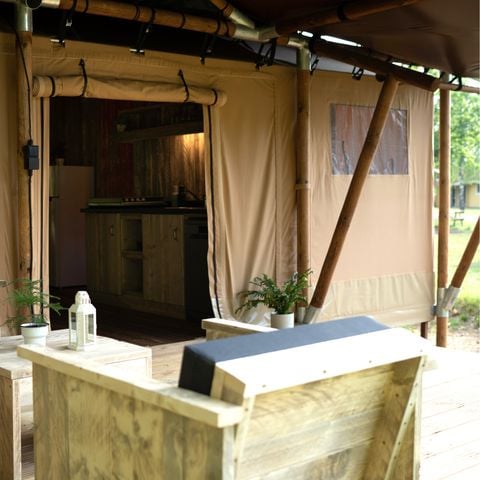 Safaritent 6 personen - Safari Prestige Plus 3ch 1SDB 49m² 49m