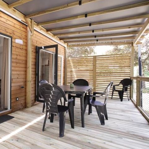 Stacaravan 4 personen - Nest29 30.8 m²- 2 slaapkamers + Overdekt terras + TV