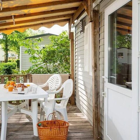 Stacaravan 6 personen - Stacaravan | Comfort | 3 Slaapkamers | 6 Pers. | Verhoogd terras