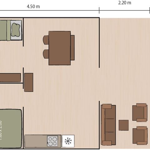 Safaritent 4 personen - Safaritent Comfort + airco