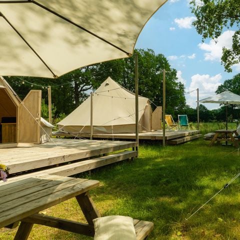 Tent 2 personen - Blij in de wei met privé sanitair