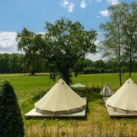 Tent 2 personen - Blij in de wei met privé sanitair