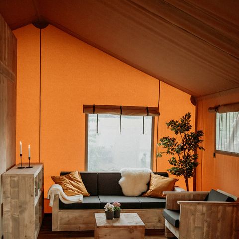 Safaritent 4 personen - met privé sanitair (max. 2 adults)