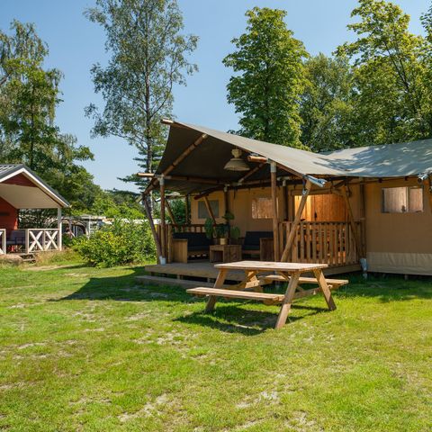 Safaritent 8 personen - Met privé sanitair