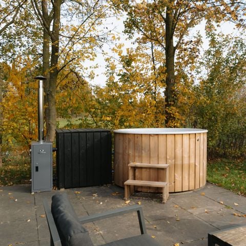 Bungalow 2 personen - Spiegelhuisje aan de Regge met bubbeltub en panoramaview
