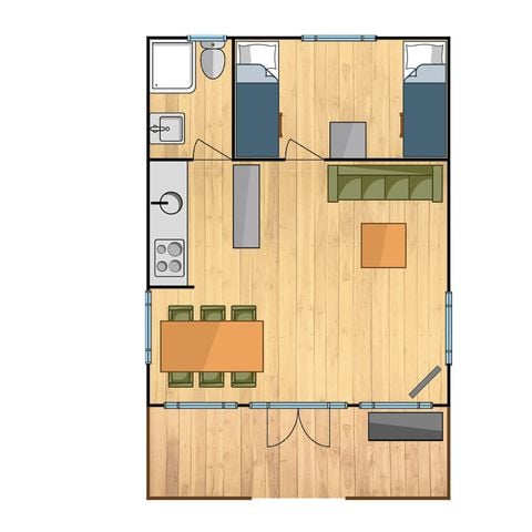 VAKANTIEHUIS 6 personen - Cowboy Cottage (max. 2 adults)