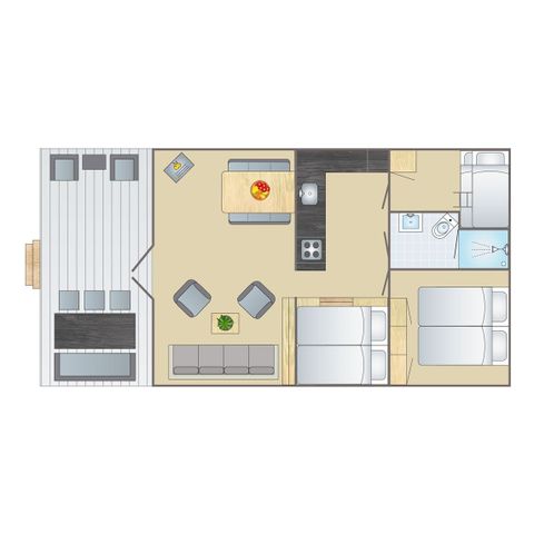 Safaritent 6 personen - 6-persoons safaritent