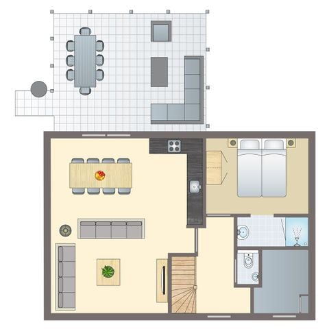 Bungalow 8 personen - 8C1