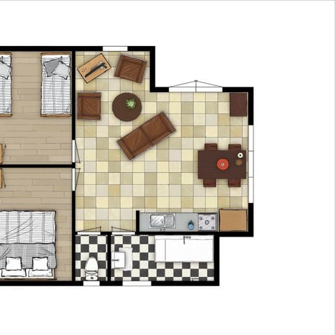 Stacaravan 4 personen - Cottage Plus