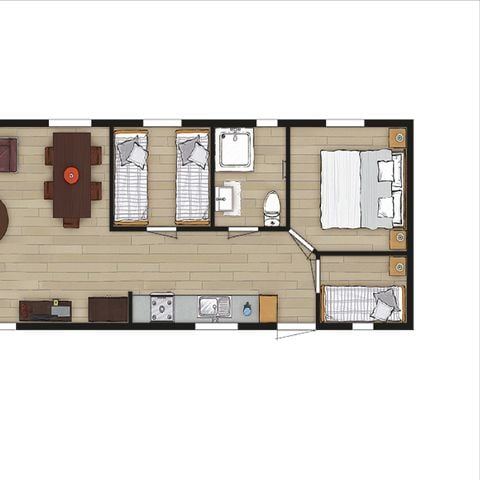 Stacaravan 5 personen - Sta