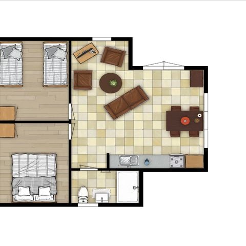 Stacaravan 4 personen - Cottage