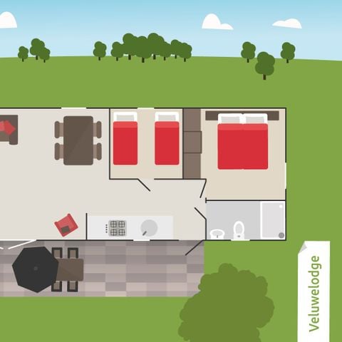 Lodge 2 personen - Veluwe