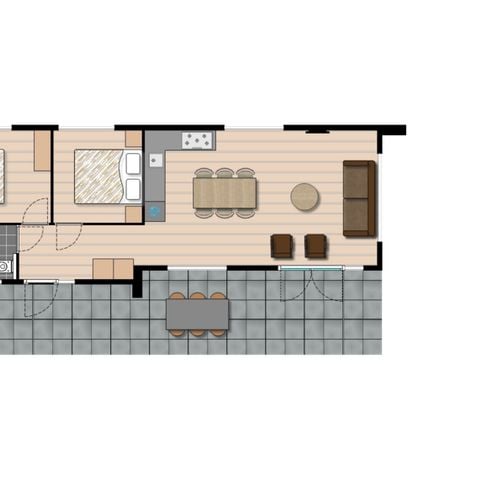 Bungalow 4 personen - Module Special Wellness (Hottub)