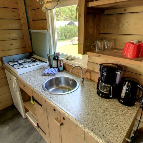 VAKANTIEHUIS 5 personen - Vossenlodge - Douchen in luxe sanitair paviljoen!