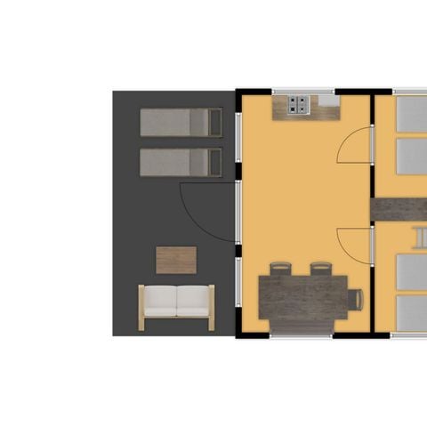 Safaritent 5 personen - de Reeënsprong (3+2)