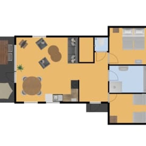 Bungalow 4 personen - de Wulp