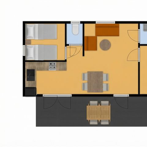 Stacaravan 4 personen - de Hommel