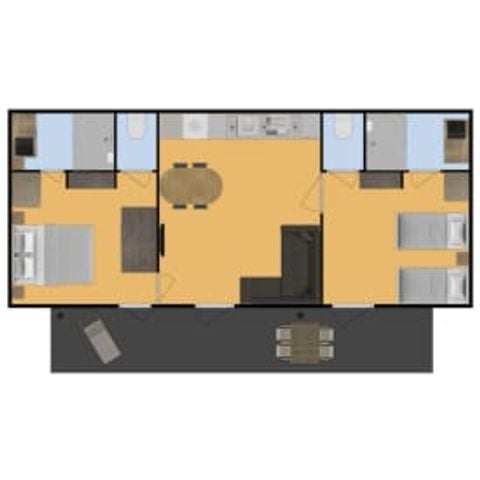 Stacaravan 4 personen - de Boomklever