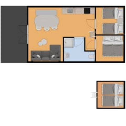 Chalet 4 personen - Sedna (4 adults + 2 kids)