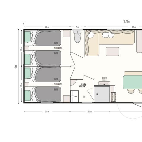 Chalet 6 personen - Zonneroos