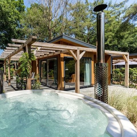 Bungalow 5 personen - Heide Lodge Eco met Hottub óf Jacuzzi én Sauna