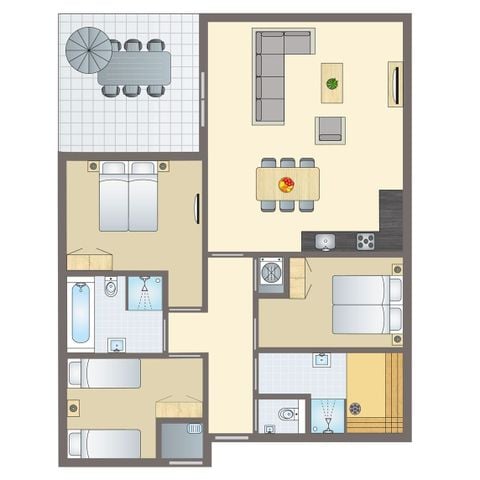 Bungalow 6 personen - 6L