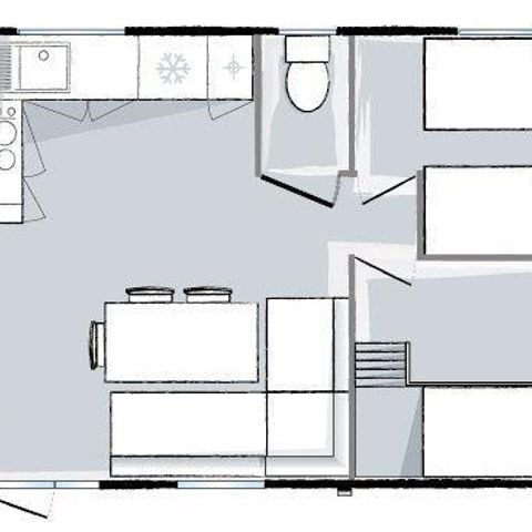 Stacaravan 6 personen - Bellevue Deluxe
