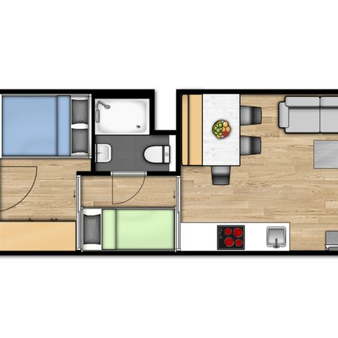 APPARTEMENT 5 personen - Comfort  | Slaapkamer - Slaaphoek (max. 2 adults)