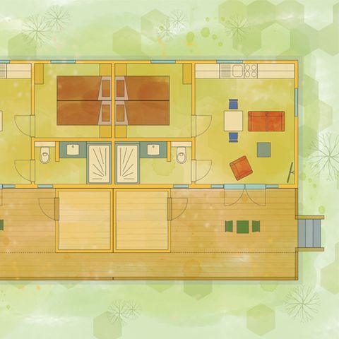 Stacaravan 2 personen - stacaravan/chalet Forel