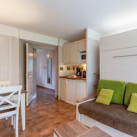 Studio 3 personen - Studio - 1 sleeping alcove - Terrace or balcony - Garden Level - Quartier de Hameau district