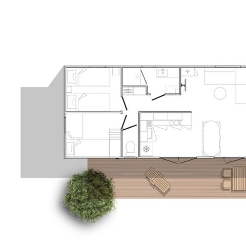 Stacaravan 6 personen - Luxe O'Hara