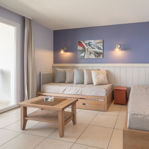 Appartement 6 personen - 1 bedroom - 1 sleeping - Alcove - Terrace or balcony - Open sea view - Seafront