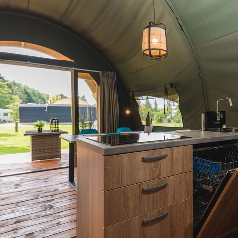 Tent 6 personen - Twentse tentsuite XL met privé sanitair (max. 2 adults)