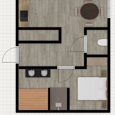 Bungalow 2 personen - Terras Lodge met sauna en hottub