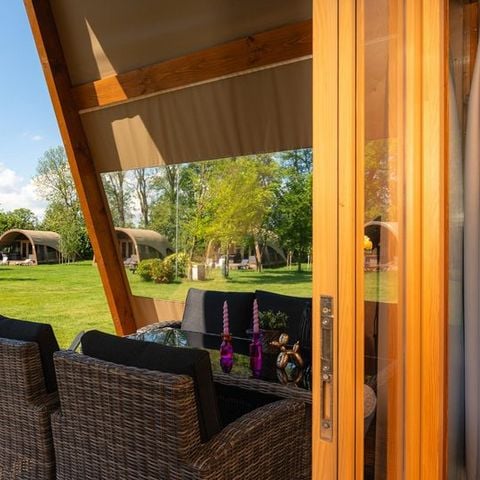 Safaritent 3 personen - Twentse tentsuite XL met privé sanitair