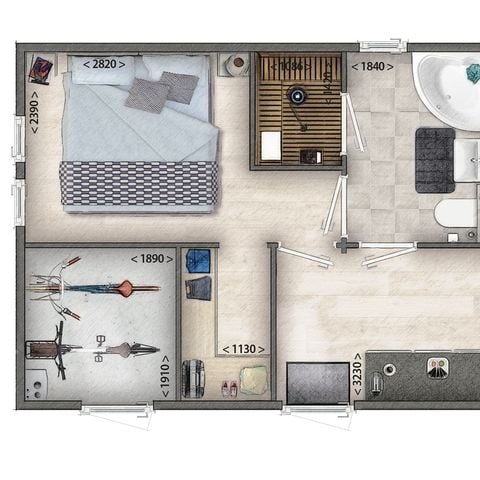 Bungalow 4 personen - Bos Lodge Wellness