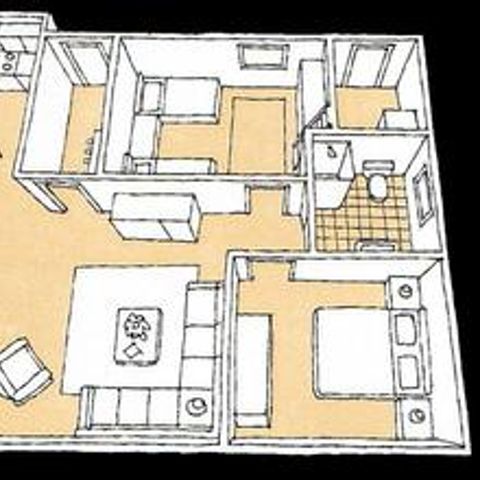 Bungalow 6 personen - 4+2