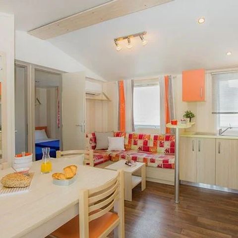 Stacaravan 6 personen - Stacaravan | Comfort | 3 Slaapkamers | 6 Pers. | Verhoogd terras