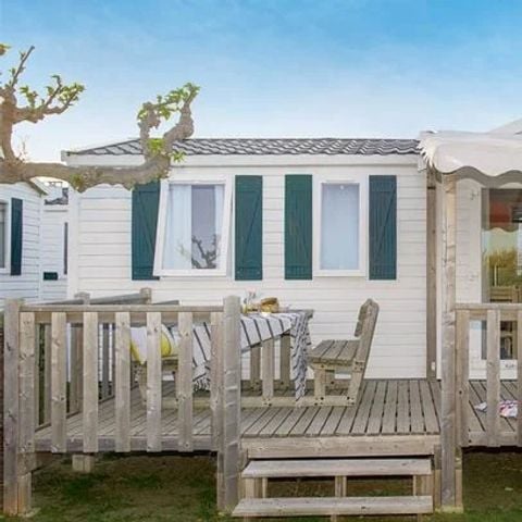Stacaravan 6 personen - Stacaravan | Comfort | 3 Slaapkamers | 6 Pers. | Verhoogd terras