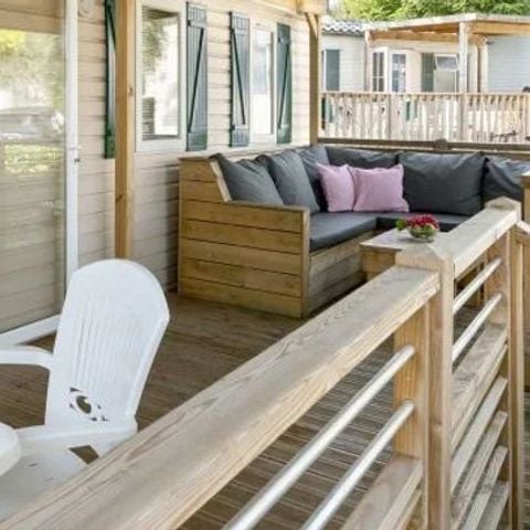 Stacaravan 6 personen - Stacaravan | Premium | 3 slaapkamers | 6 pers. | Terras Lounge | Air-con.