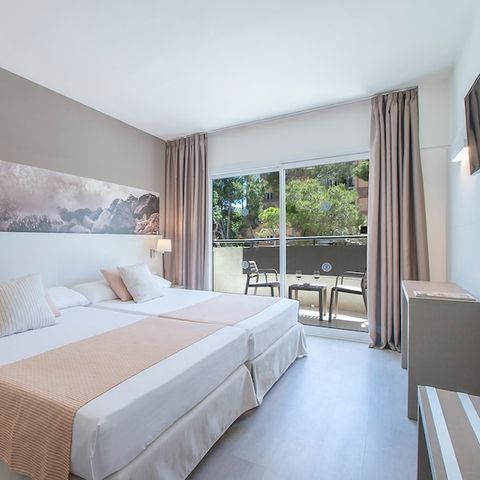 Slaapkamer 4 personen - Familiekamer - 3 volwassenen + 1 kind (-12 jaar) - balkon